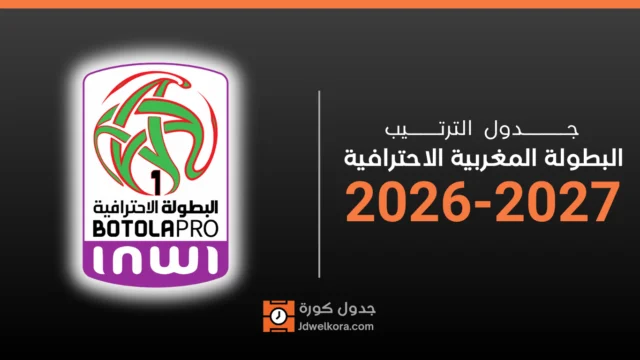 ترتيب البطولة المغربية الاحترافية 2026-2027: الكوكب المراكشي يتصدر